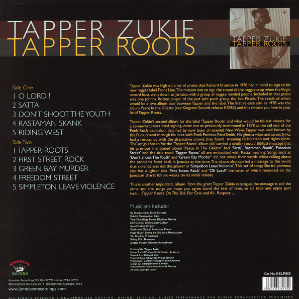 Tapper Zukie - Tapper Roots | Kingston Sounds (KSLP055) - 2