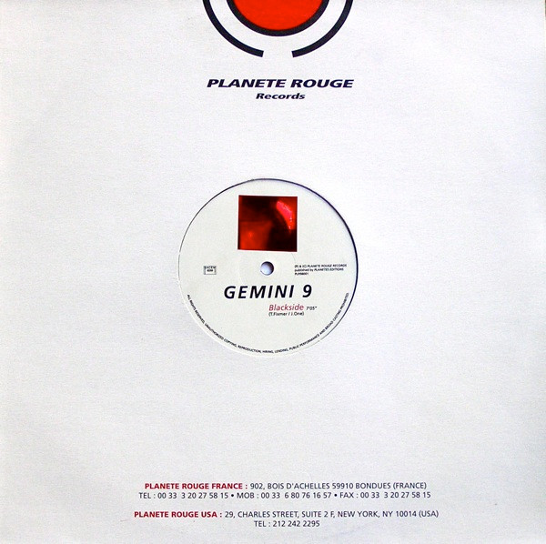Gemini 9 - Blackside / Alarm | Planete Rouge Records (PLR98001)