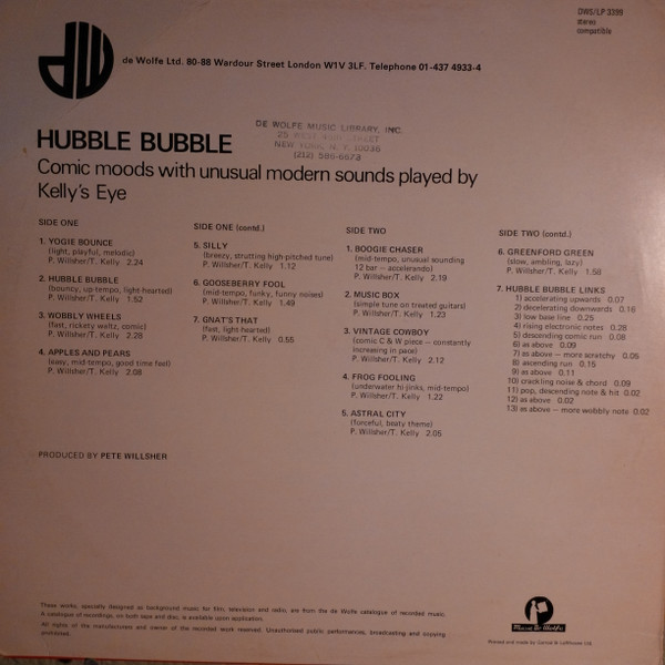 Kelly's Eye - Hubble Bubble | Music De Wolfe (DWS/LP 3399) - 2
