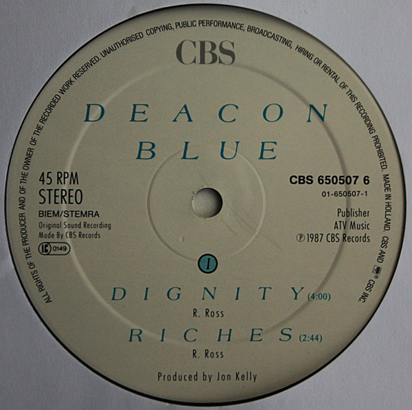 Deacon Blue - Dignity | CBS (CBS 650507 6) - 4