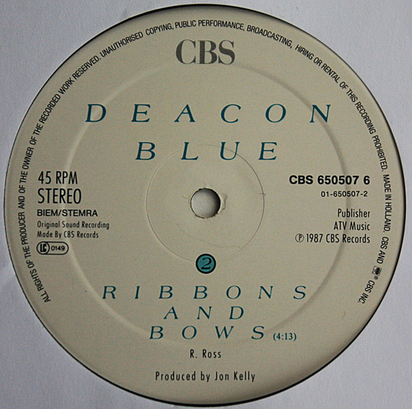 Deacon Blue - Dignity | CBS (CBS 650507 6) - 3