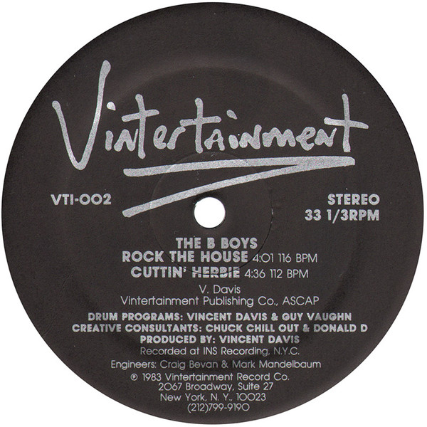 The B-Boys - Rock The House / Cuttin' Herbie | Vintertainment (VTI-002) The B-Boys - Rock The House / Cuttin' Herbie | Vintertainment (VTI-002)
