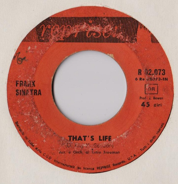 Frank Sinatra - That's Life / Winchester Cathedral | Reprise Records (R 02073) - 3 Frank Sinatra - That's Life / Winchester Cathedral | Reprise Records (R 02073) - 3