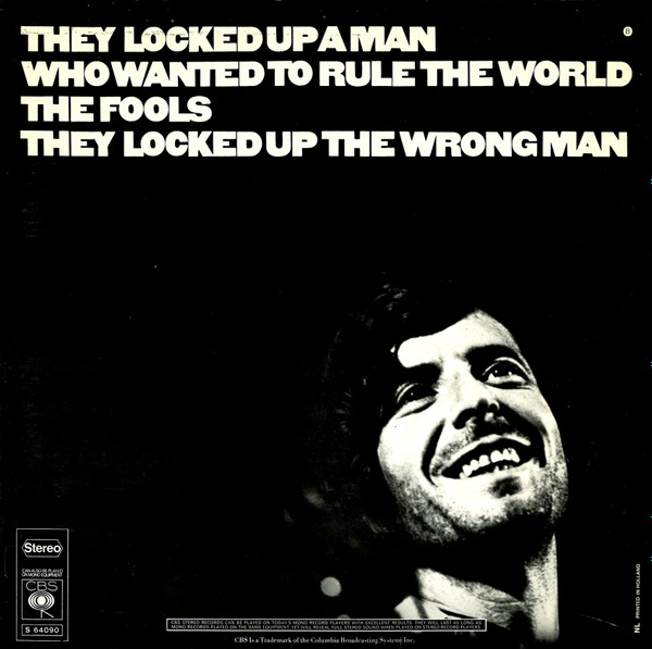 Leonard Cohen - Songs Of Love And Hate | CBS (S 64090) - 2