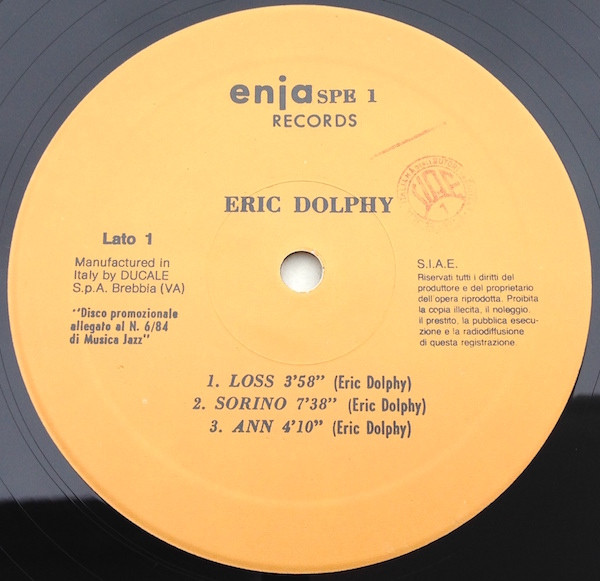 Eric Dolphy - "Live" 1961 | Enja Records (SPE 1) - 3 Eric Dolphy - "Live" 1961 | Enja Records (SPE 1) - 3
