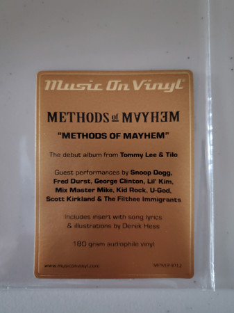 Methods Of Mayhem - Methods Of Mayhem [Vinyl] | Music On Vinyl (MOVLP3012) - 3