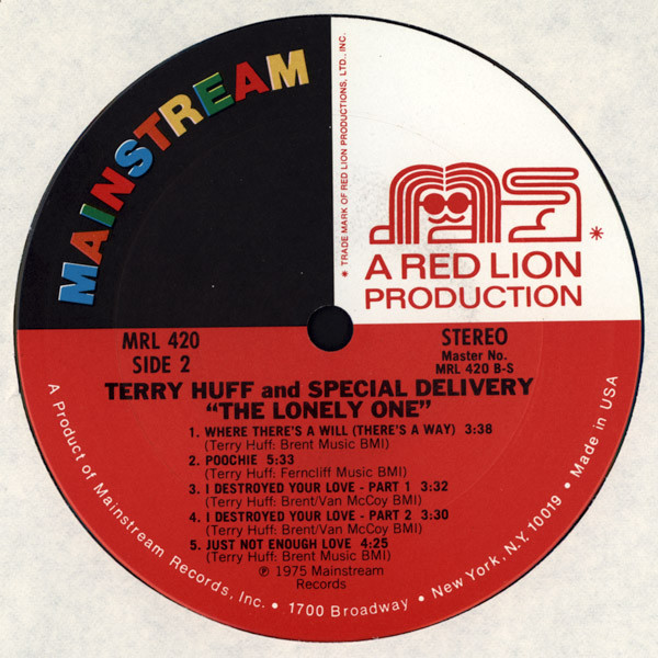 Terry Huff And Special Delivery - The Lonely One | Mainstream Records (MRL 420) - 4