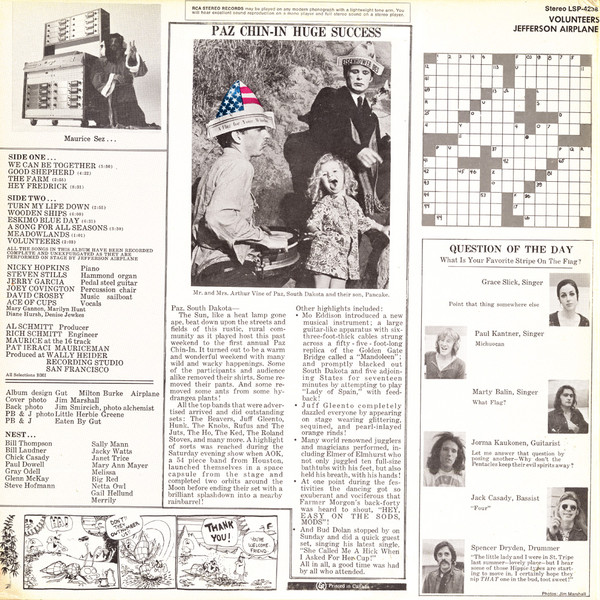 Jefferson Airplane - Volunteers | RCA Victor (LSP-4238) - 2