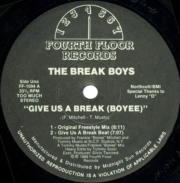 The Break Boys - Give Us A Break (Boyee) | Fourth Floor Records (FF-1094)