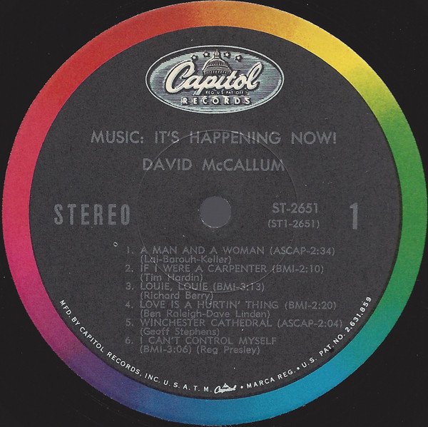 David McCallum - Music - It's Happening Now! | Capitol Records (ST 2651) - 3