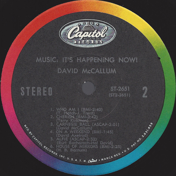 David McCallum - Music - It's Happening Now! | Capitol Records (ST 2651) - 4