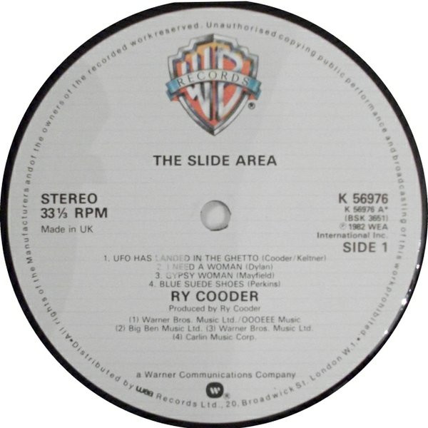 Ry Cooder - The Slide Area | Warner Bros. Records (K 56976) - 2 Ry Cooder - The Slide Area | Warner Bros. Records (K 56976) - 2