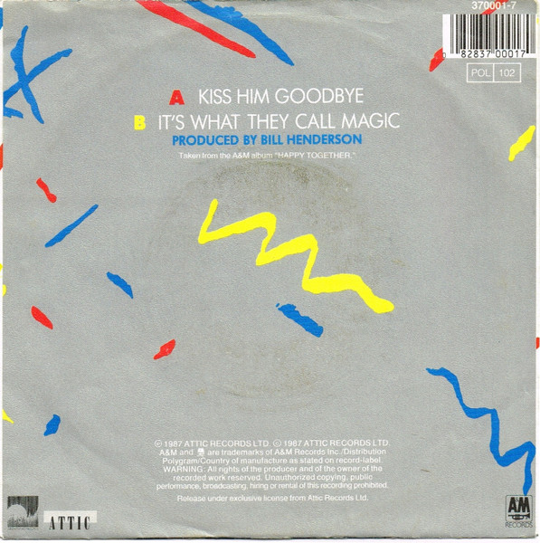 The Nylons - Kiss Him Goodbye | A&M Records (370 001-7) - 2