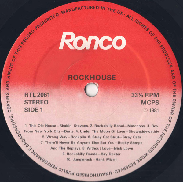 Various - Rock House | Ronco (RTL 2061) - 3