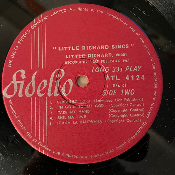 Little Richard - Little Richard Sings | Fidelio (ATL 4124) - 4