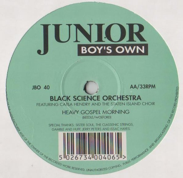 Black Science Orchestra - City Of Brotherly Love / Heavy Gospel Morning | Junior Boy's Own (JBO 40) - 2