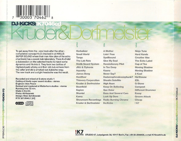 Kruder & Dorfmeister - DJ-Kicks: (CD) | !K7 (046cd) - 2 Kruder & Dorfmeister - DJ-Kicks: (CD) | !K7 (046cd) - 2