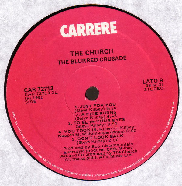 The Church - The Blurred Crusade | Carrere (CAR 72713) - 2