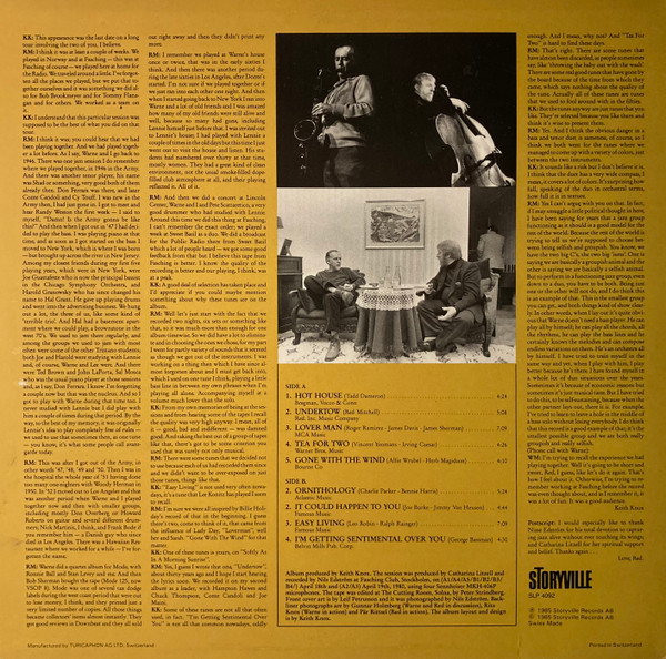 Red Mitchell , Warne Marsh - The Mitchell-Marsh Big Two - Hot House | Storyville (SLP 4092) - 2 Red Mitchell , Warne Marsh - The Mitchell-Marsh Big Two - Hot House | Storyville (SLP 4092) - 2