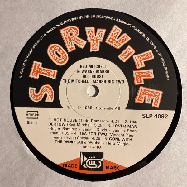 Red Mitchell , Warne Marsh - The Mitchell-Marsh Big Two - Hot House | Storyville (SLP 4092) - 3 Red Mitchell , Warne Marsh - The Mitchell-Marsh Big Two - Hot House | Storyville (SLP 4092) - 3