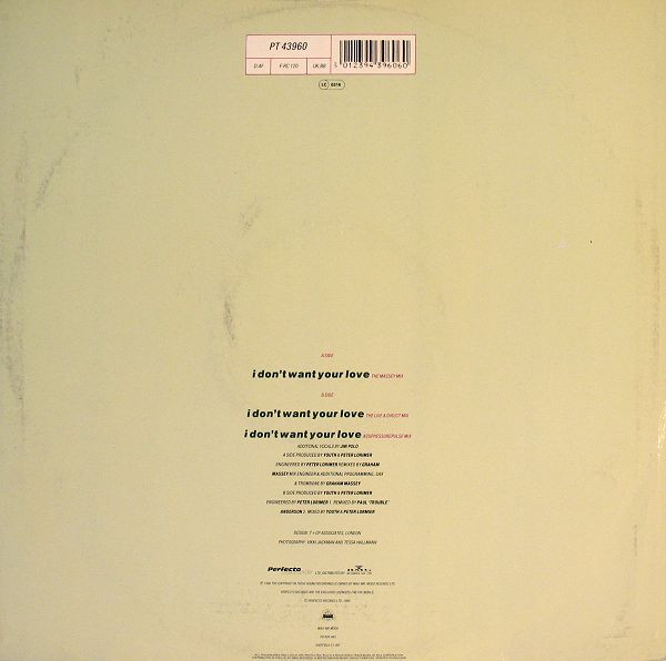 Lynda Law - I Don't Want Your Love (Remixes) | Perfecto (PT 43960)