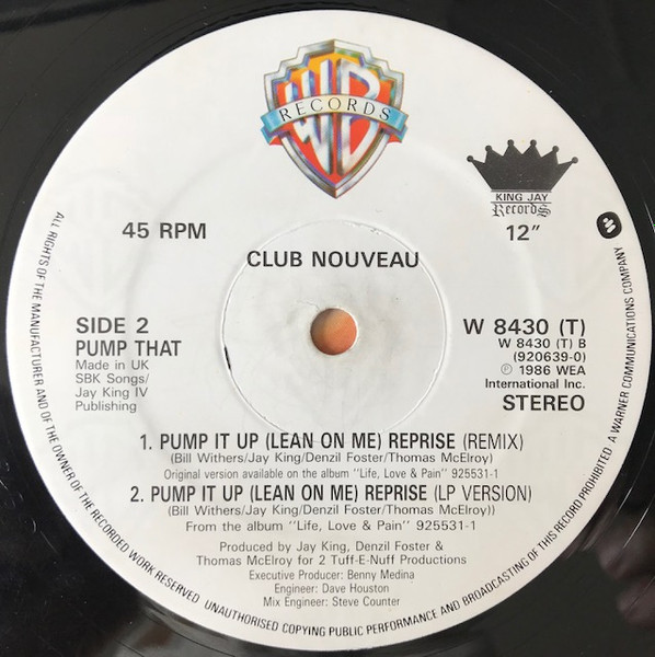 Club Nouveau - Lean On Me | Warner Bros. Records (W 8430 (T)) - 4