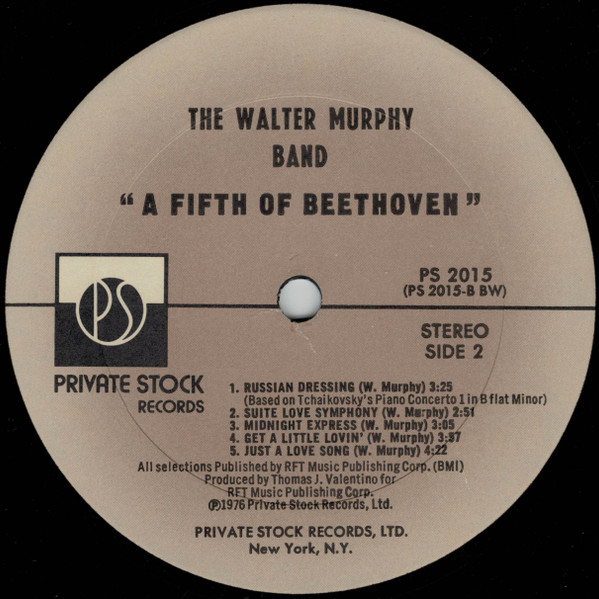 The Walter Murphy Band - A Fifth Of Beethoven | Private Stock (PS 2015) - 4