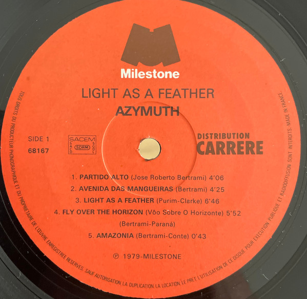 Azymuth - Light As A Feather | Milestone (68.167) - 4 Azymuth - Light As A Feather | Milestone (68.167) - 4