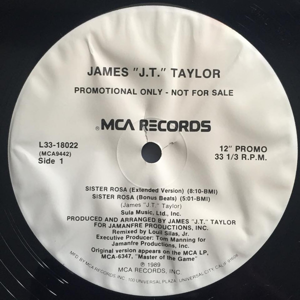 James "J.T." Taylor - Sister Rosa | MCA Records (L33-18022)