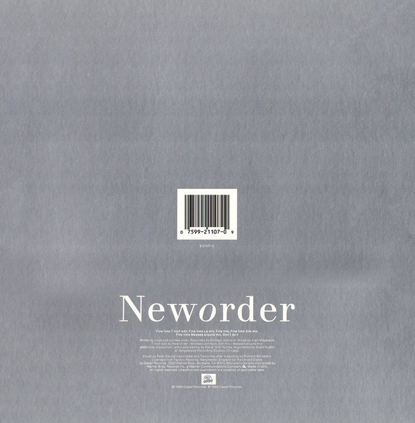 New Order - Fine Time | Qwest Records (0-21107) - 2 New Order - Fine Time | Qwest Records (0-21107) - 2