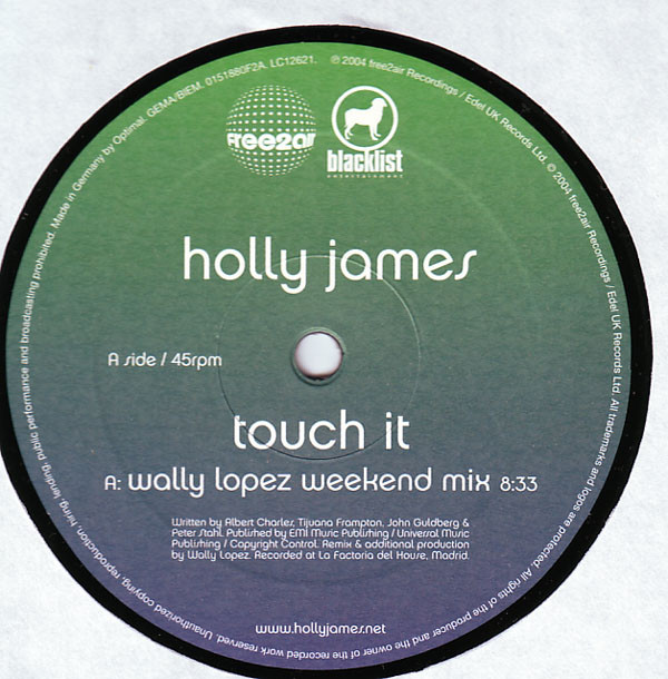 Holly James - Touch It | free2air Recordings (0151880F2A)