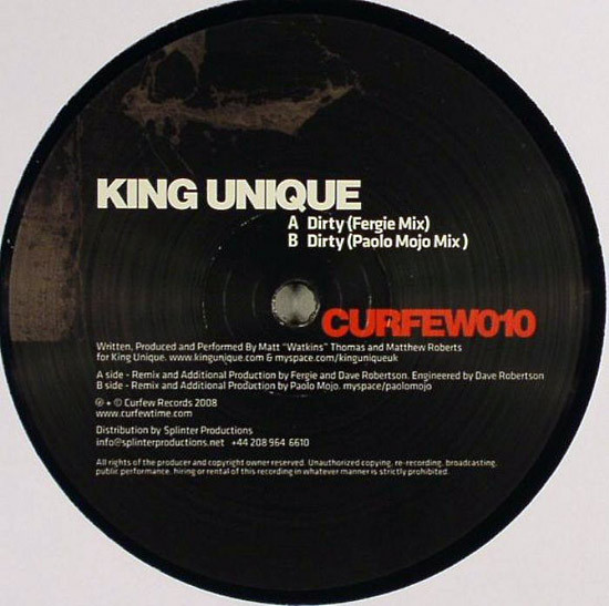 King Unique - Dirty | Curfew Records (CURFEW010)