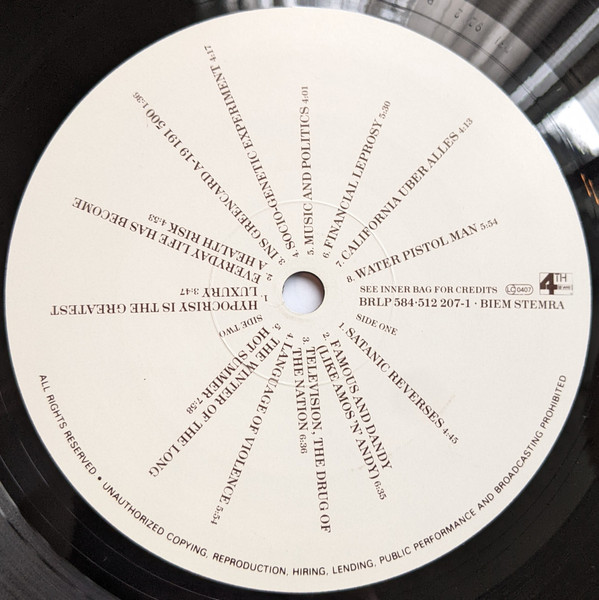 The Disposable Heroes Of Hiphoprisy - Hypocrisy Is The Greatest Luxury | 4th & Broadway (BRLPX 584) - 4 The Disposable Heroes Of Hiphoprisy - Hypocrisy Is The Greatest Luxury | 4th & Broadway (BRLPX 584) - 4