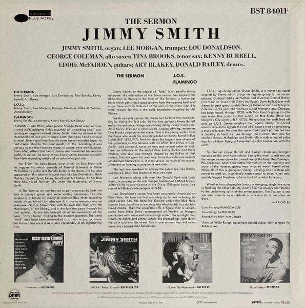 Jimmy Smith - The Sermon! | Blue Note (BST 84011) - 2