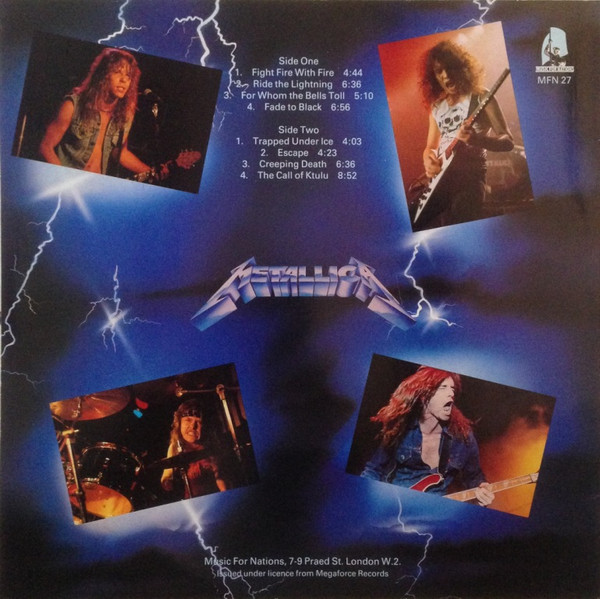 Metallica - Ride The Lightning | Music For Nations (MFN 27) - 2