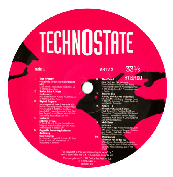 Various - Technostate | Cookie Jar Records Ltd (JARTV 2) - 2