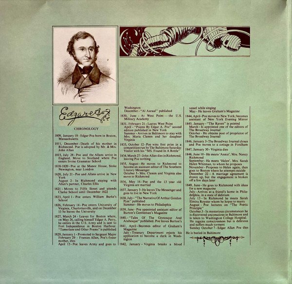 The Alan Parsons Project - Tales Of Mystery And Imagination | 20th Century Fox Records (6370 243) - 2