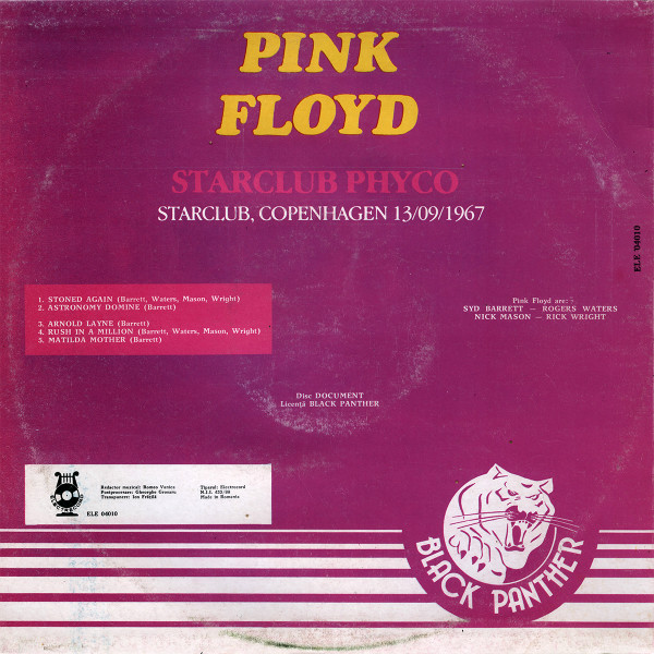 Pink Floyd - Starclub Phyco | Electrecord (ELE 04010) - 2