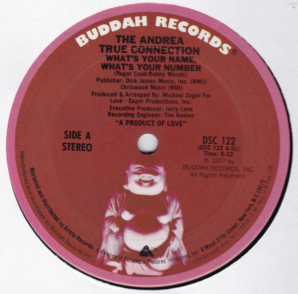 Andrea True Connection - What's Your Name, What's Your Number / Fill Me Up (Heart To Heart) | Buddah Records (DSC 122)