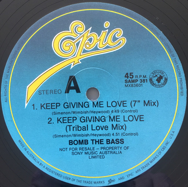 Bomb The Bass - Keep Giving Me Love | Epic (SAMP 381)