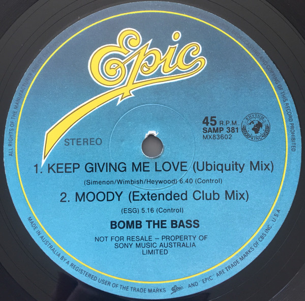 Bomb The Bass - Keep Giving Me Love | Epic (SAMP 381) - 2 Bomb The Bass - Keep Giving Me Love | Epic (SAMP 381) - 2