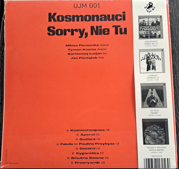 Kosmonauci - Sorry, Nie Tu | U Know Me Records (UJM 001) - 2