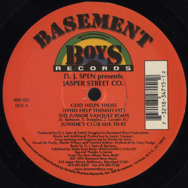 D.J. Spen Presents Jasper Street Co. - Remixes | Basement Boys Records (BBR-032) - main