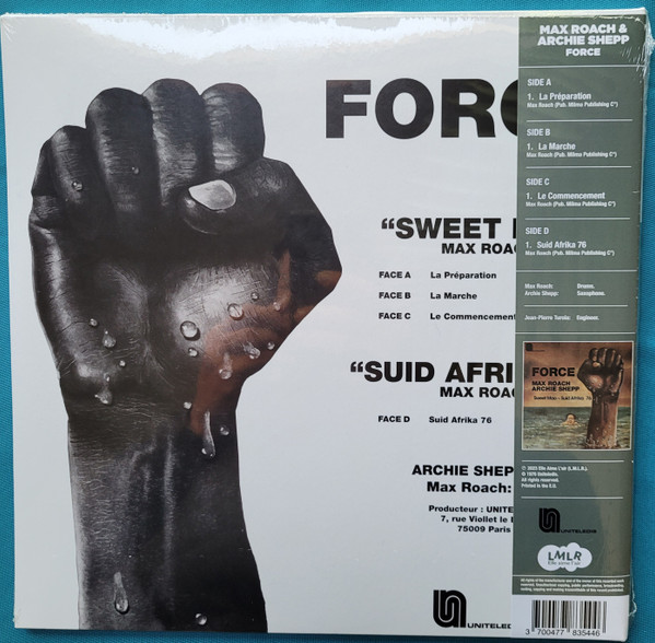Max Roach , Archie Shepp - Force - Sweet Mao - Suid Afrika 76 | LMLR (783 544) - 2