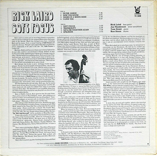 Rick Laird - Soft Focus | Timeless Muse (TI 308) - 2 Rick Laird - Soft Focus | Timeless Muse (TI 308) - 2