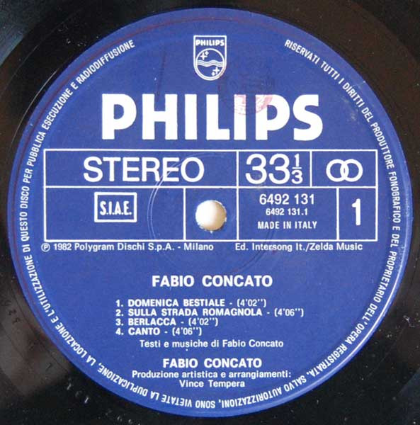 Fabio Concato - Fabio Concato | Philips (6492 131) - 3 Fabio Concato - Fabio Concato | Philips (6492 131) - 3