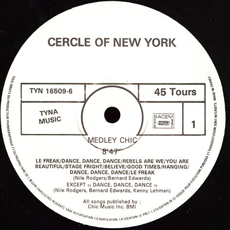 Cercle Of New York - Medley Chic | Tyna Music (TYN 16509-6) - 3 Cercle Of New York - Medley Chic | Tyna Music (TYN 16509-6) - 3