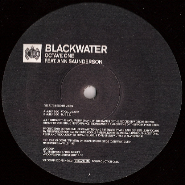 Octave One - Blackwater (Alter Ego Remixes) | Voidcom (VOIDCOMRECORDINGS03)