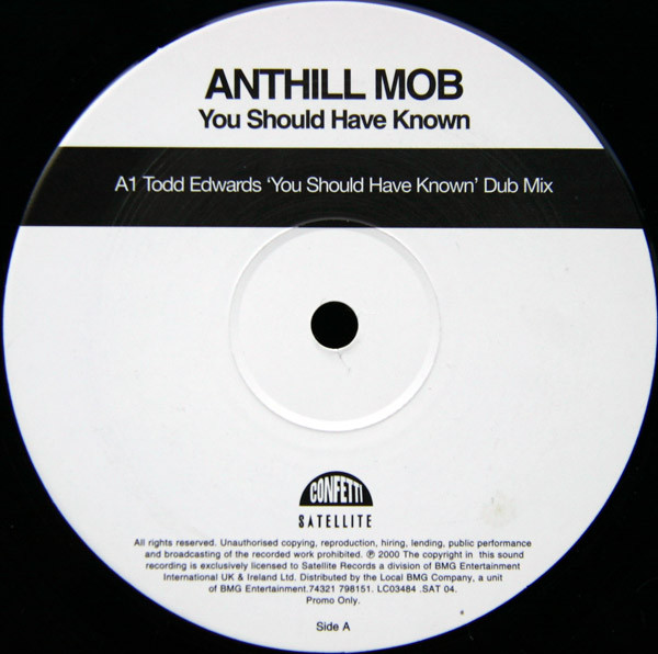 Anthill Mob - You Should Have Known (Todd Edwards Remixes) | Satellite (SAT 04) - main Anthill Mob - You Should Have Known (Todd Edwards Remixes) | Satellite (SAT 04) - main