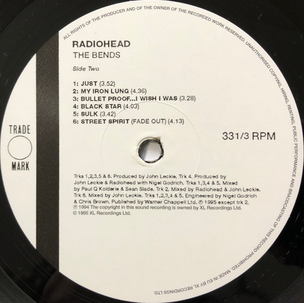 Radiohead - The Bends | XL Recordings (XLLP780) - 4